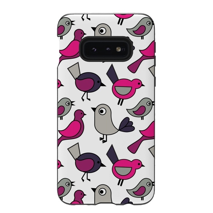 Galaxy S10e StrongFit Cute birds by Martina