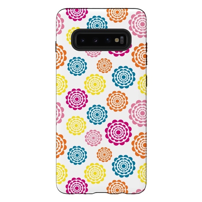 Galaxy S10 plus StrongFit Bright Flowers by Martina