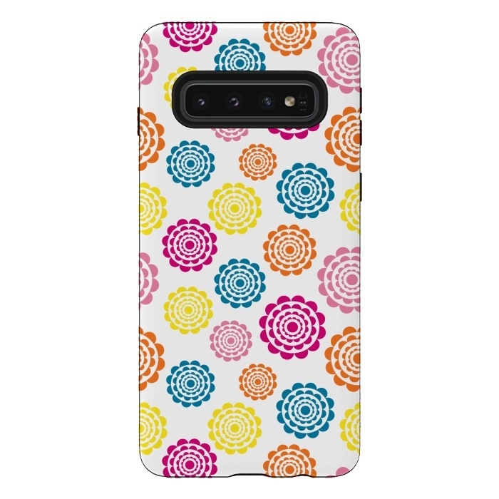 Galaxy S10 StrongFit Bright Flowers by Martina