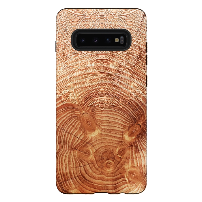 Galaxy S10 plus StrongFit Mandala Wood I by Art Design Works