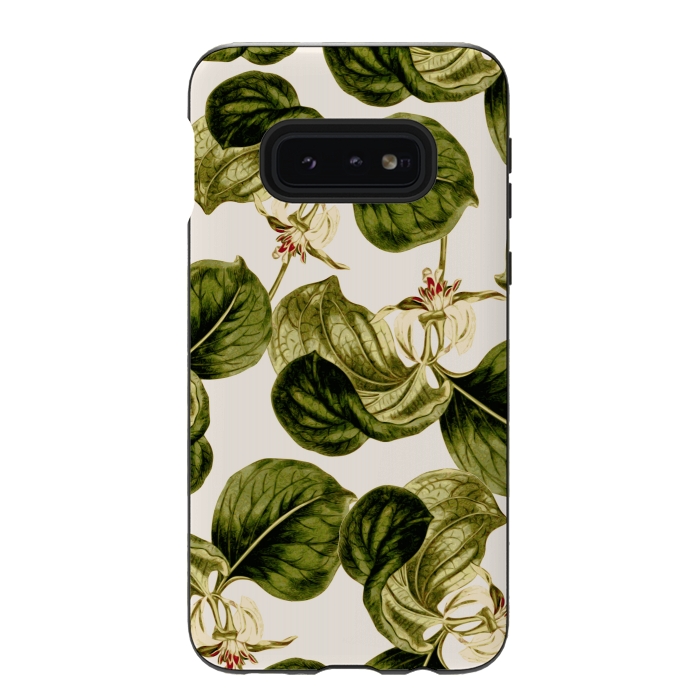 Galaxy S10e StrongFit Botany Leaf Pattern  by Zala Farah