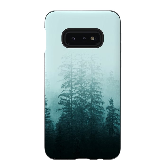 Galaxy S10e StrongFit Blue Coniferous Forest by Creativeaxle