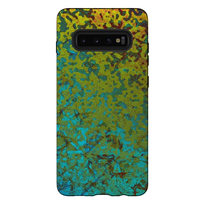 Galaxy S10 plus StrongFit Colorful Corroded Background G292 by Medusa GraphicArt