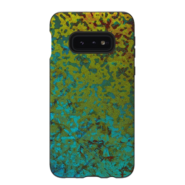 Galaxy S10e StrongFit Colorful Corroded Background G292 by Medusa GraphicArt