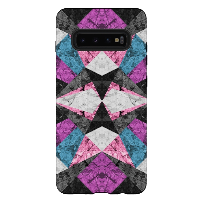 Galaxy S10 plus StrongFit Marble Geometric Background G438 by Medusa GraphicArt
