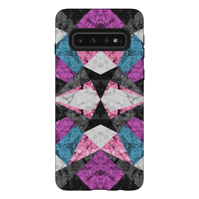 Galaxy S10 StrongFit Marble Geometric Background G438 by Medusa GraphicArt