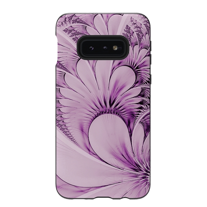 Galaxy S10e StrongFit Pink Fractal Flowers by Andrea Haase