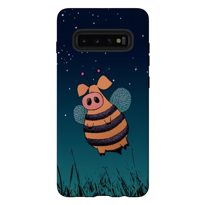 Galaxy S10 plus StrongFit Bumblepig by Mangulica