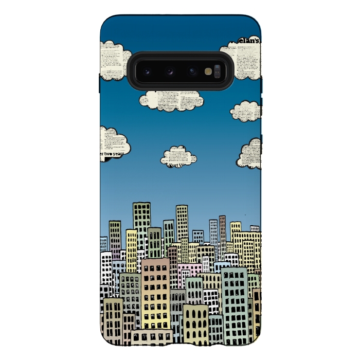 Galaxy S10 plus StrongFit The city of paper clouds by Mangulica