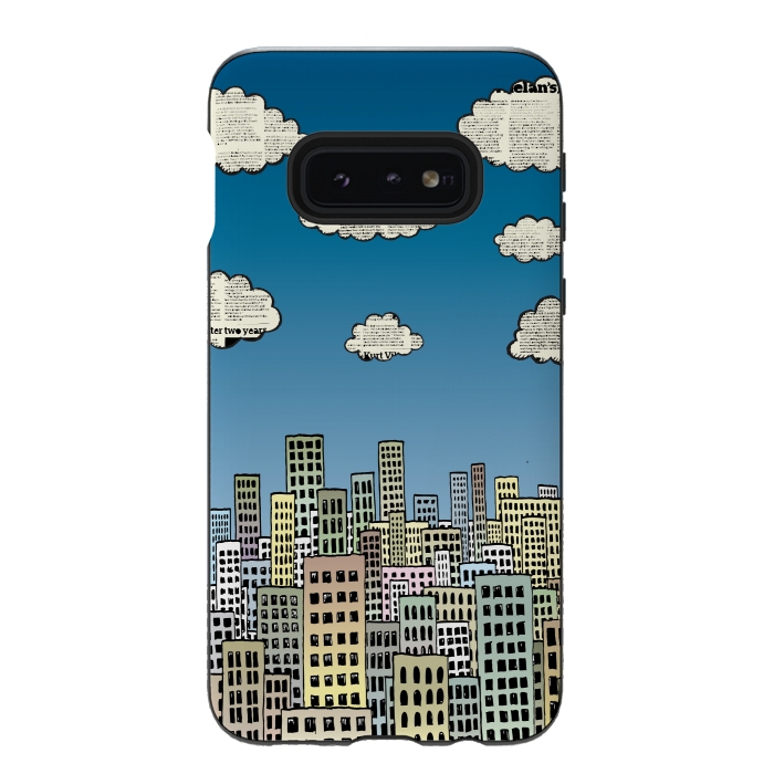 Galaxy S10e StrongFit The city of paper clouds by Mangulica