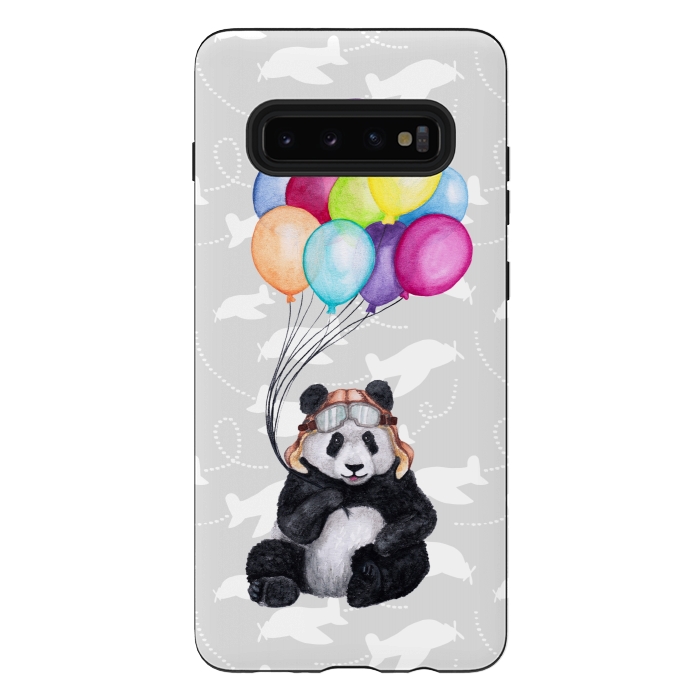 Galaxy S10 plus StrongFit Aviator Panda by gingerlique