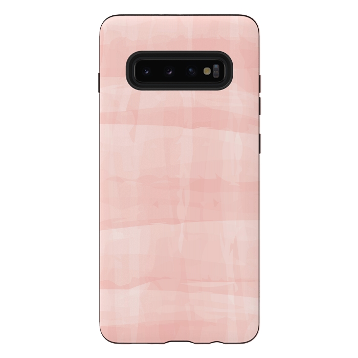 Galaxy S10 plus StrongFit Pink Strokes by Majoih