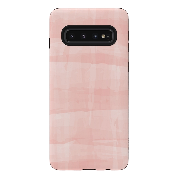 Galaxy S10 StrongFit Pink Strokes by Majoih