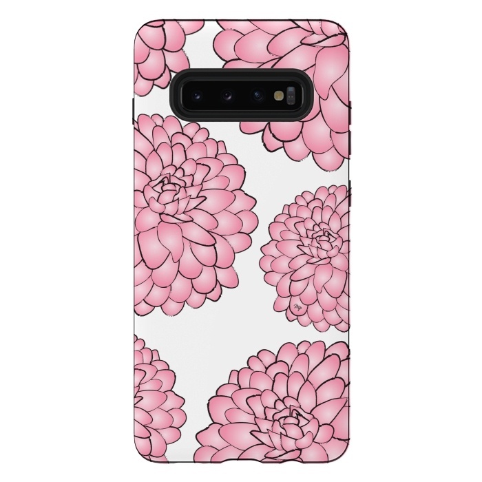 Galaxy S10 plus StrongFit Pink Chrysanthemum by Martina