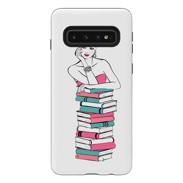 Galaxy S10 StrongFit Lady Bookworm by Martina