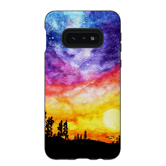 Galaxy S10e StrongFit Galaxy Sunset Dream  by Tigatiga