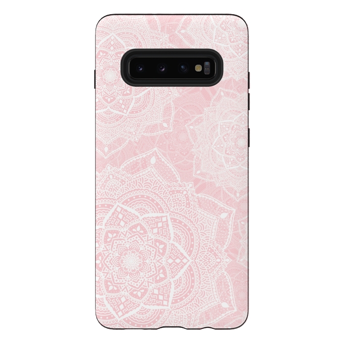 Galaxy S10 plus StrongFit Pink mandalas by Jms