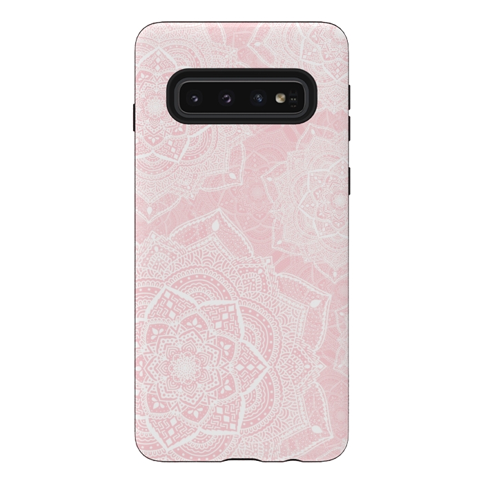 Galaxy S10 StrongFit Pink mandalas by Jms