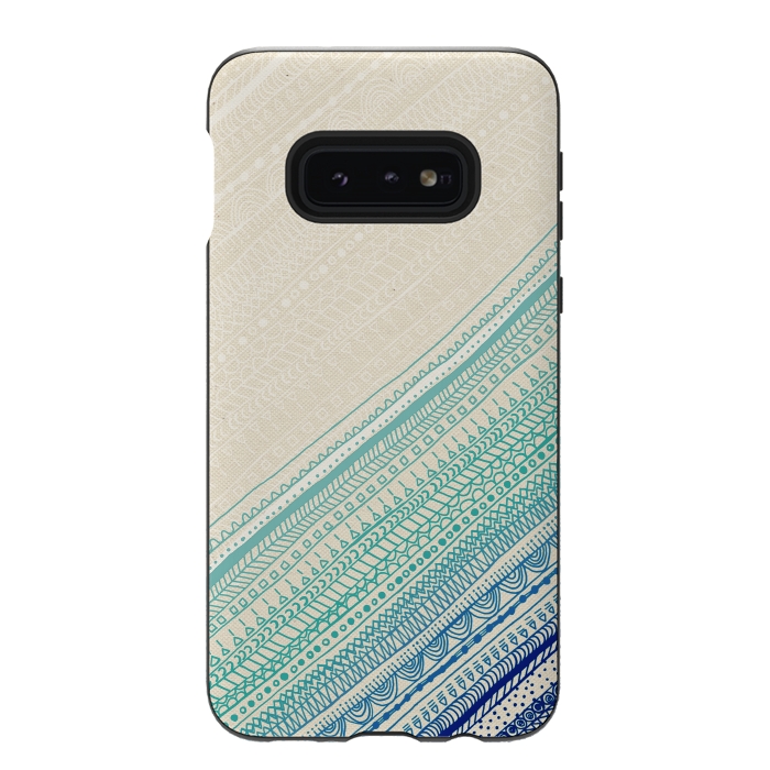 Galaxy S10e StrongFit Ocean Tribal by Tangerine-Tane