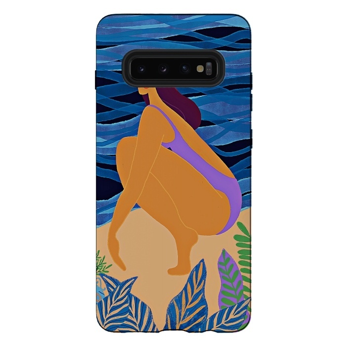 Galaxy S10 plus StrongFit Eve - Girl on Tropical Jungle Beach by  Utart