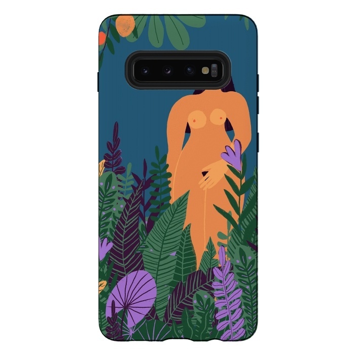 Galaxy S10 plus StrongFit Eve - Nude Woman in Tropical Jungle by  Utart