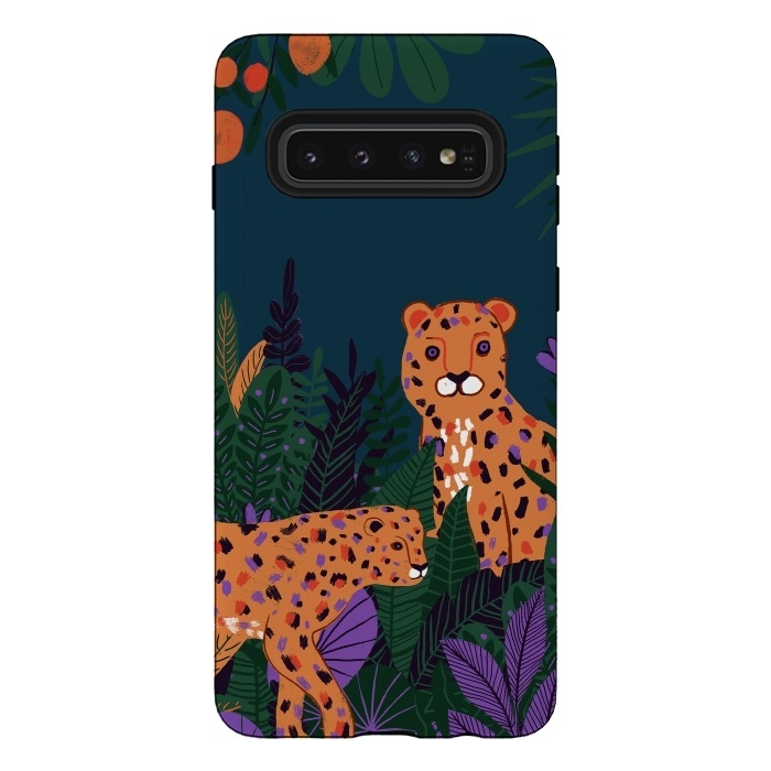 Galaxy S10 StrongFit Two Cheetahs in Tropical Jungle by  Utart