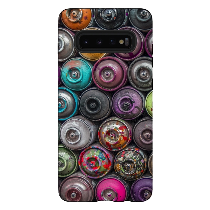 Galaxy S10 plus StrongFit Spray Paint Cans by Andrea Haase