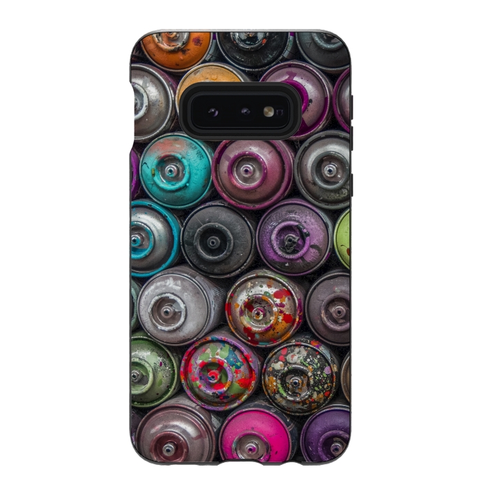 Galaxy S10e StrongFit Spray Paint Cans by Andrea Haase