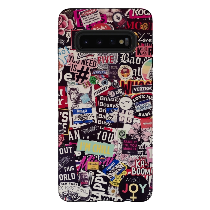 Galaxy S10 plus StrongFit Colorful Sticker Wall by Andrea Haase