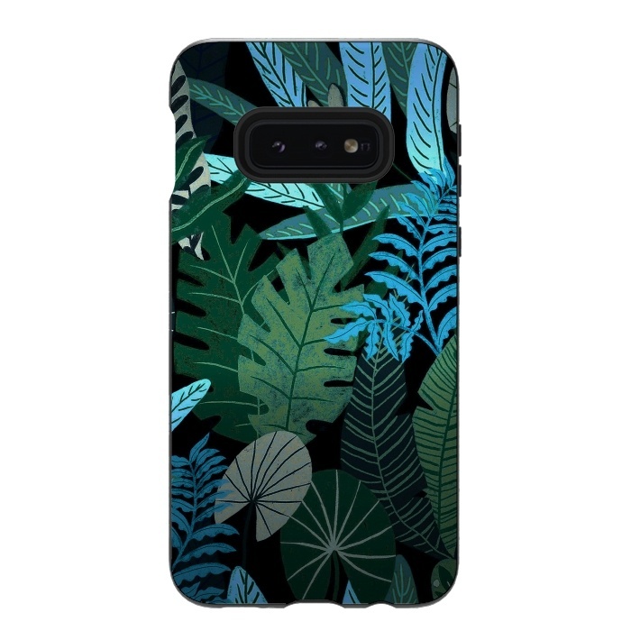 Galaxy S10e StrongFit Tropical Jungle at Night- Eve's Jungle by  Utart