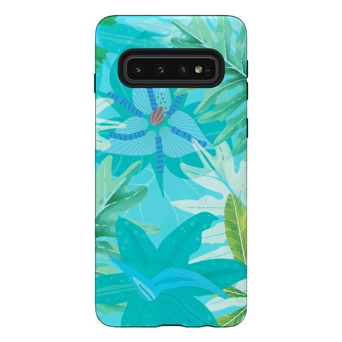 Galaxy S10 StrongFit Eve's blue Aroma Garden by  Utart