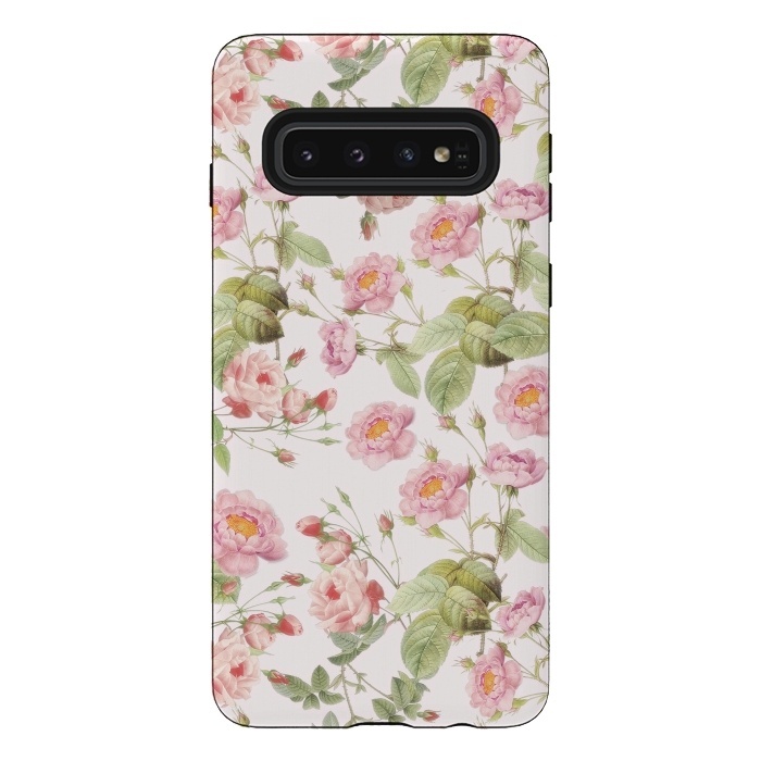 Galaxy S10 StrongFit Blush Roses  by  Utart