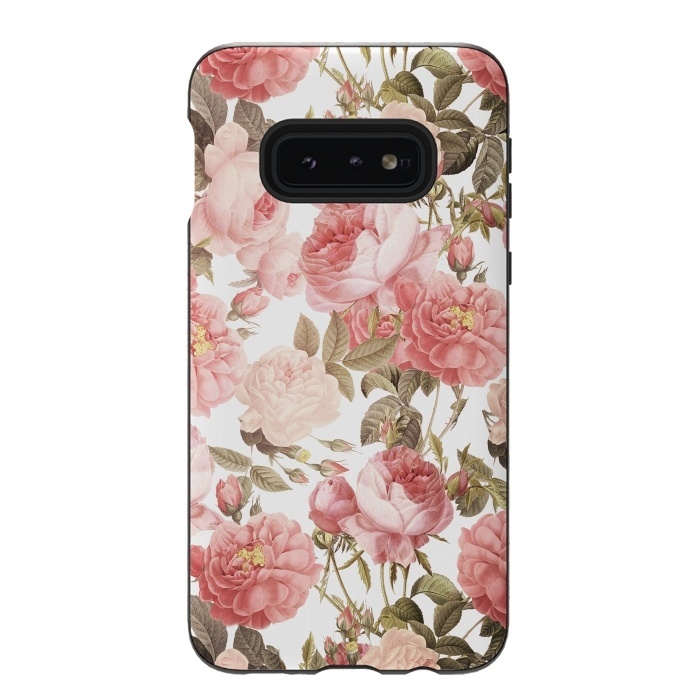 Galaxy S10e StrongFit Peach Victorian Roses by  Utart