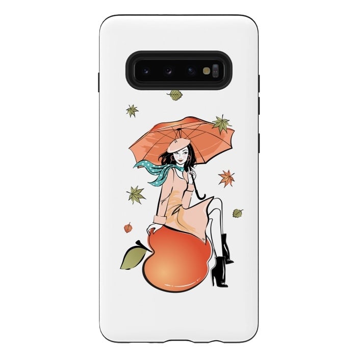 Galaxy S10 plus StrongFit Autumn Girl by Martina