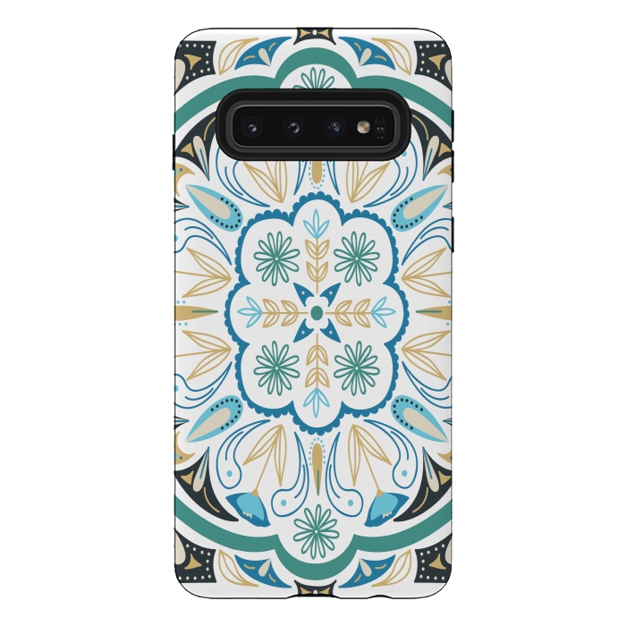 Galaxy S10 StrongFit Boho Medallion by TracyLucy Designs