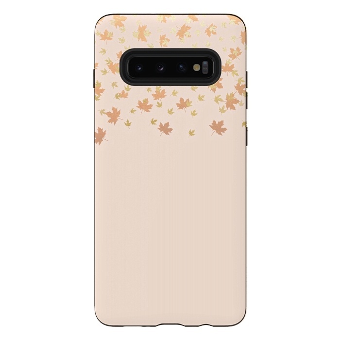 Galaxy S10 plus StrongFit Leaves are falling on peach by  Utart
