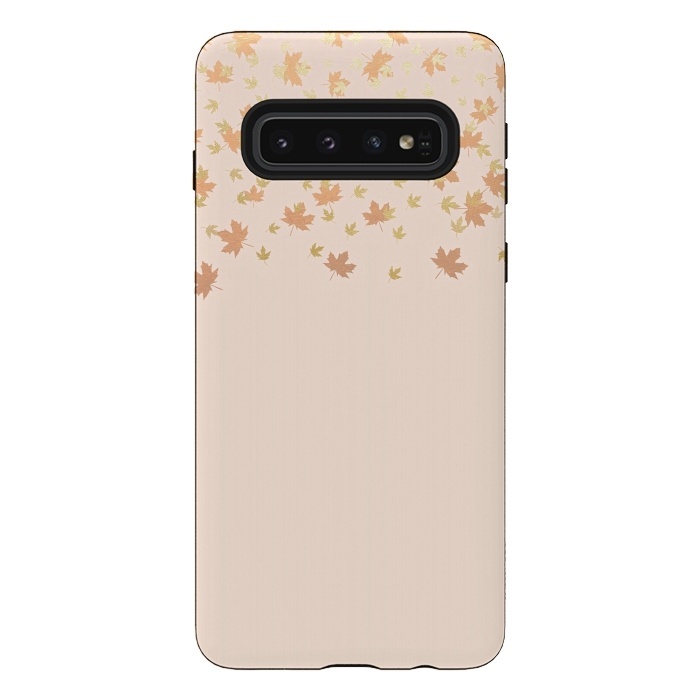 Galaxy S10 StrongFit Leaves are falling on peach by  Utart