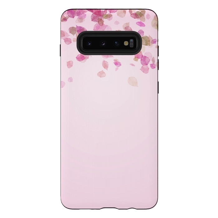 Galaxy S10 plus StrongFit Leaves are falling on pink by  Utart