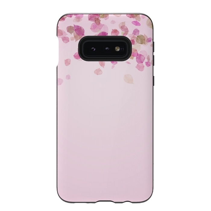 Galaxy S10e StrongFit Leaves are falling on pink by  Utart