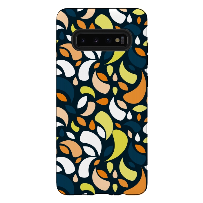 Galaxy S10 plus StrongFit multicolored leaf shapes by TMSarts