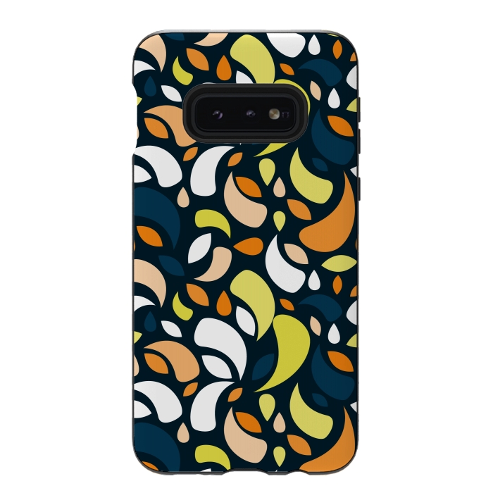 Galaxy S10e StrongFit multicolored leaf shapes by TMSarts