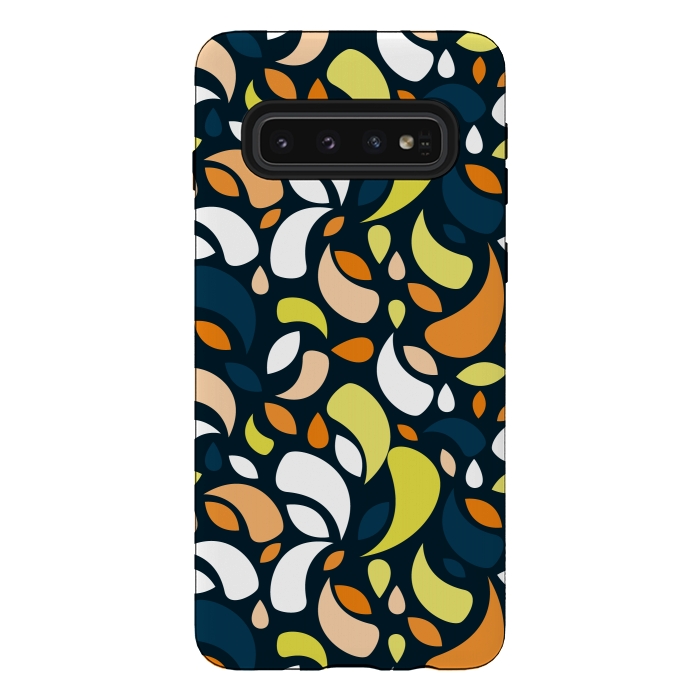 Galaxy S10 StrongFit multicolored leaf shapes by TMSarts