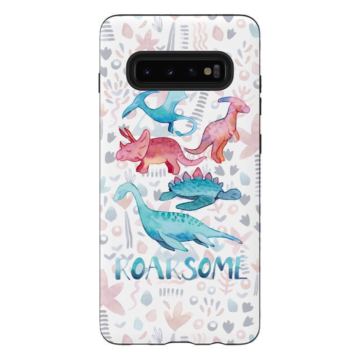 Galaxy S10 plus StrongFit Roarsome Dino's by gingerlique