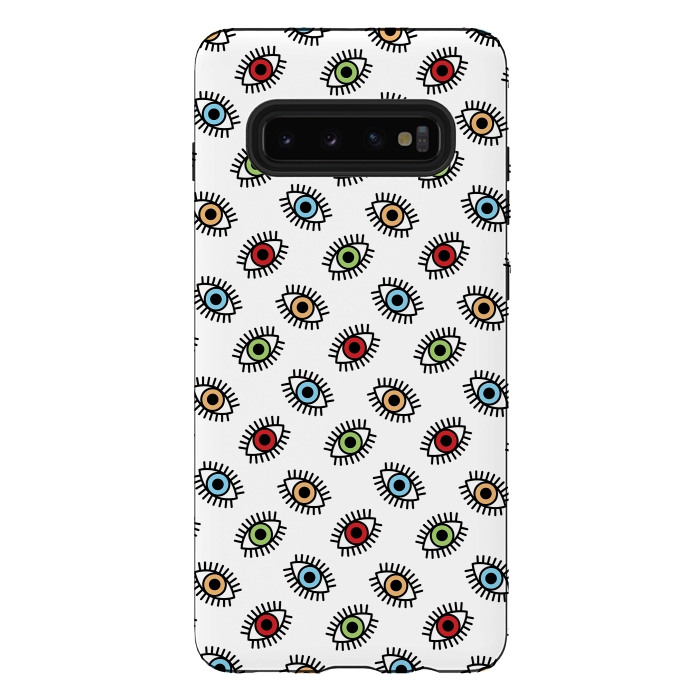 Galaxy S10 plus StrongFit Eyes pattern by Laura Nagel