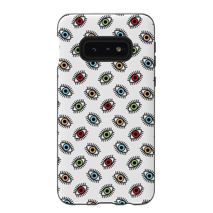 Galaxy S10e StrongFit Eyes pattern by Laura Nagel