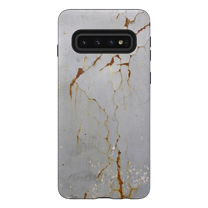 Galaxy S10 StrongFit Rust Cracks On Metal Surface by Andrea Haase