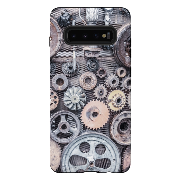 Galaxy S10 plus StrongFit Vintage Steampunk Gear by Andrea Haase