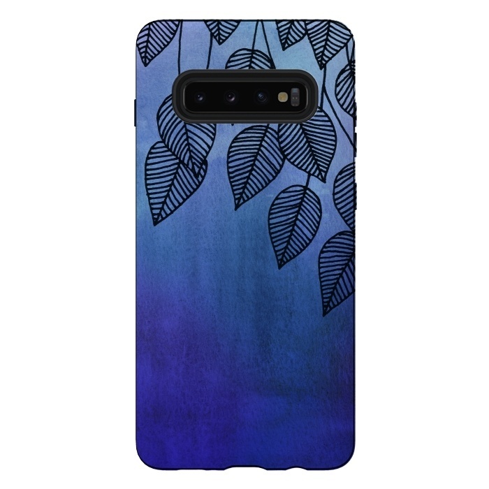 Galaxy S10 plus StrongFit Midnight Garden in Watercolor and Ink by Micklyn Le Feuvre