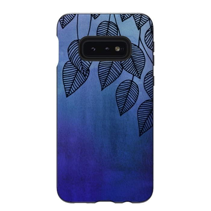Galaxy S10e StrongFit Midnight Garden in Watercolor and Ink by Micklyn Le Feuvre