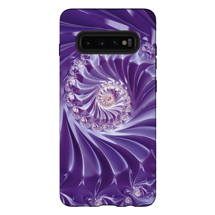 Galaxy S10 plus StrongFit Purple Fractal Fantasies by Andrea Haase